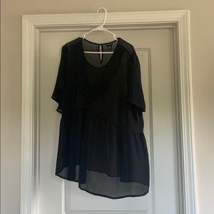Sheer Black Blouse
